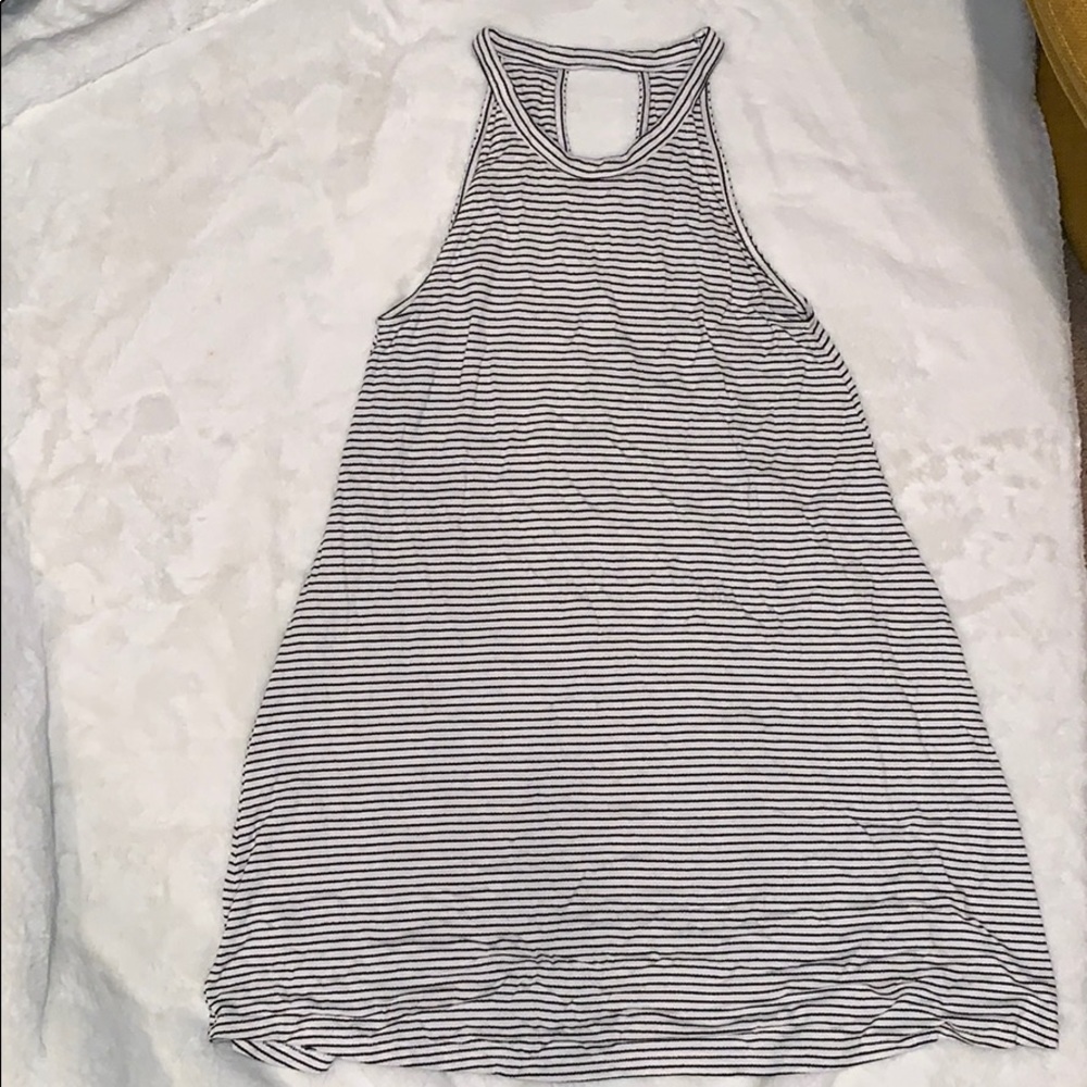 Black and white loose dress